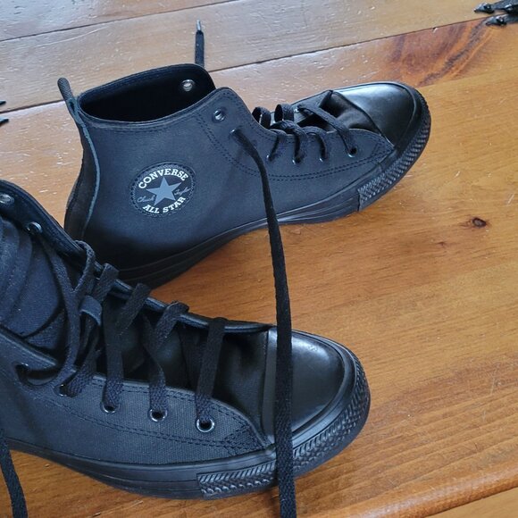 Black Converse Hi Top TecTuff Water Resistant Canvas Sneakers - Picture 5 of 5